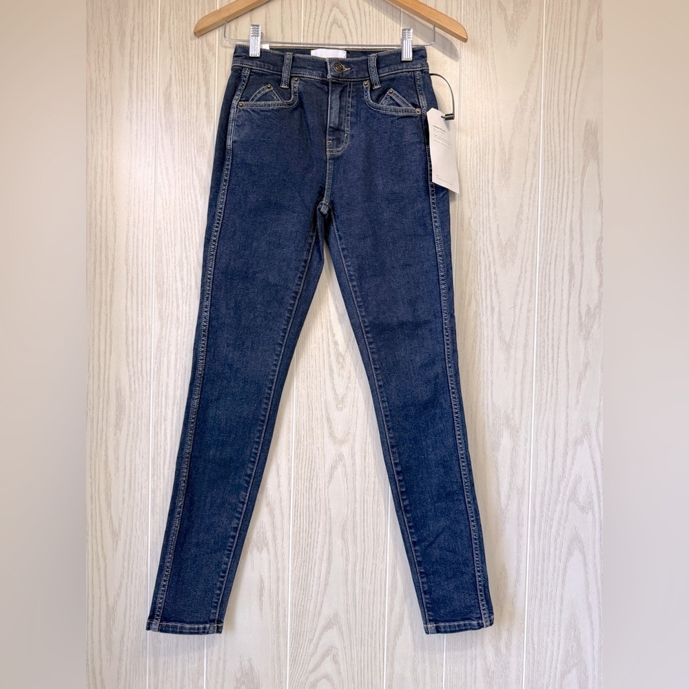 Current/Elliot High Waisted Ankle Skinny Stiletto Size 24 color Demir NWT